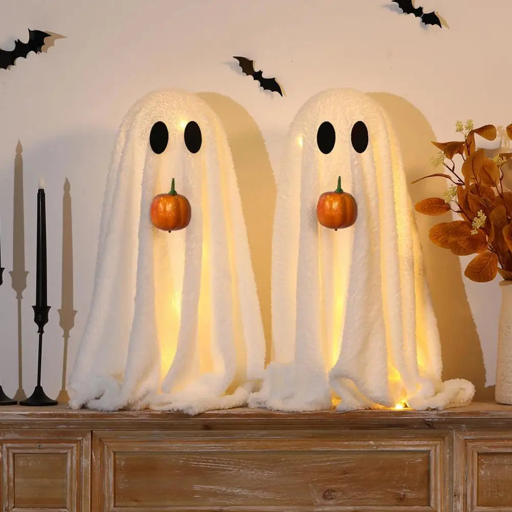 Ljusande Halloween Spöke med Pumpa
