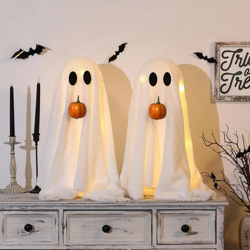 Ljusande Halloween Spöke med Pumpa