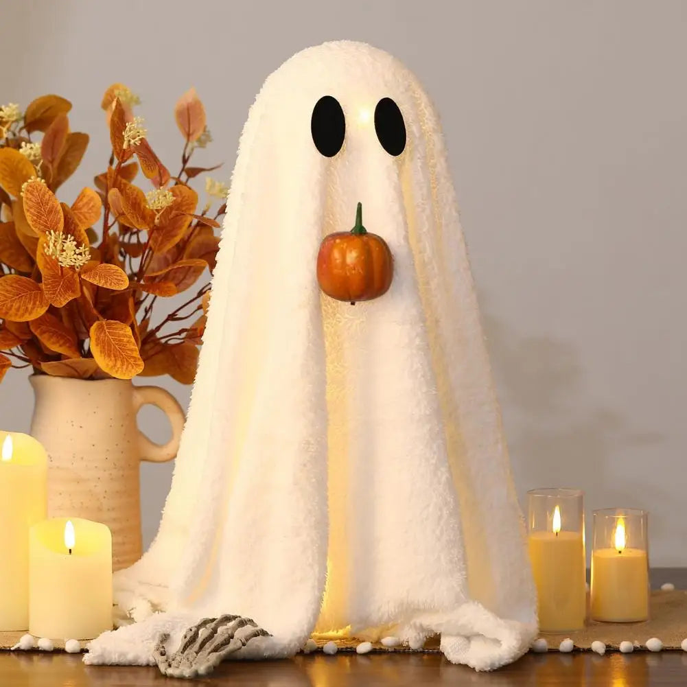 Ljusande Halloween Spöke med Pumpa