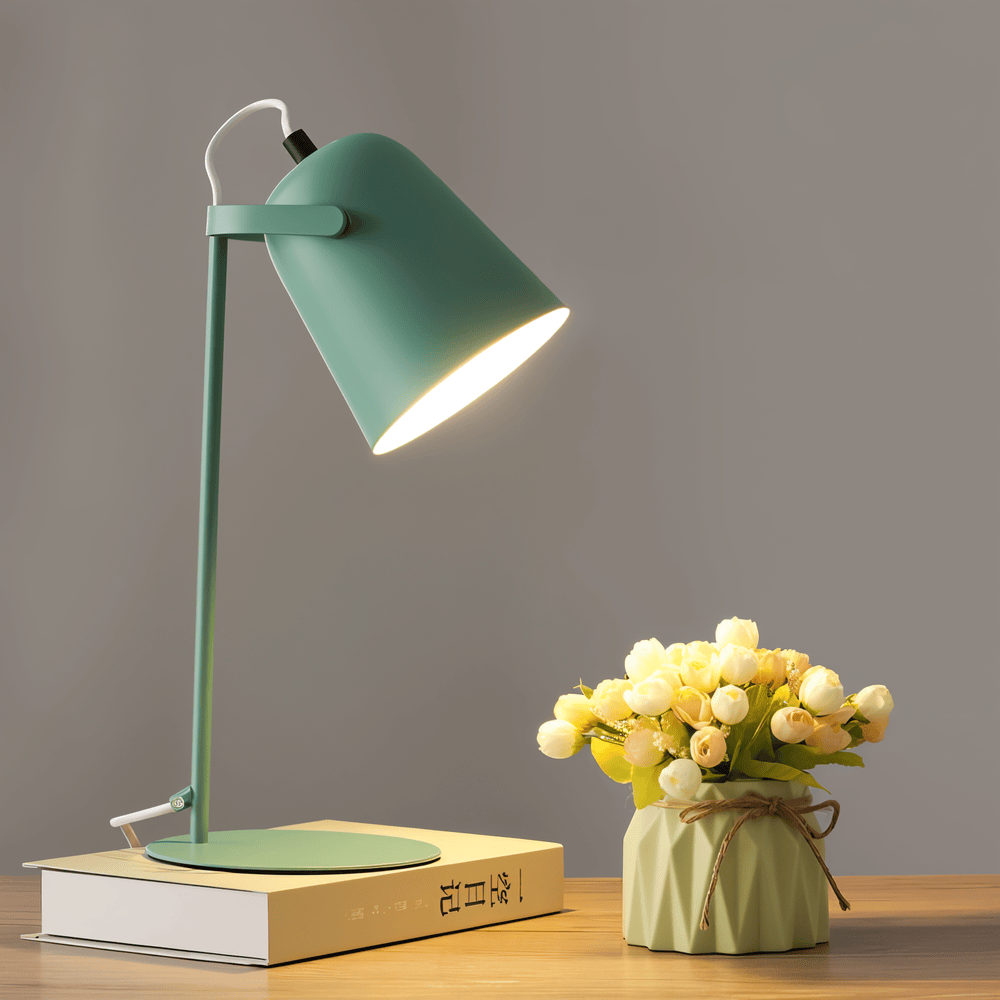 Nordisk gul bordslampa – justerbar skrivbordslampa för hem och kontor
