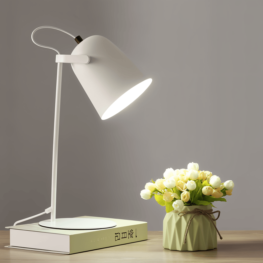 Nordisk gul bordslampa – justerbar skrivbordslampa för hem och kontor