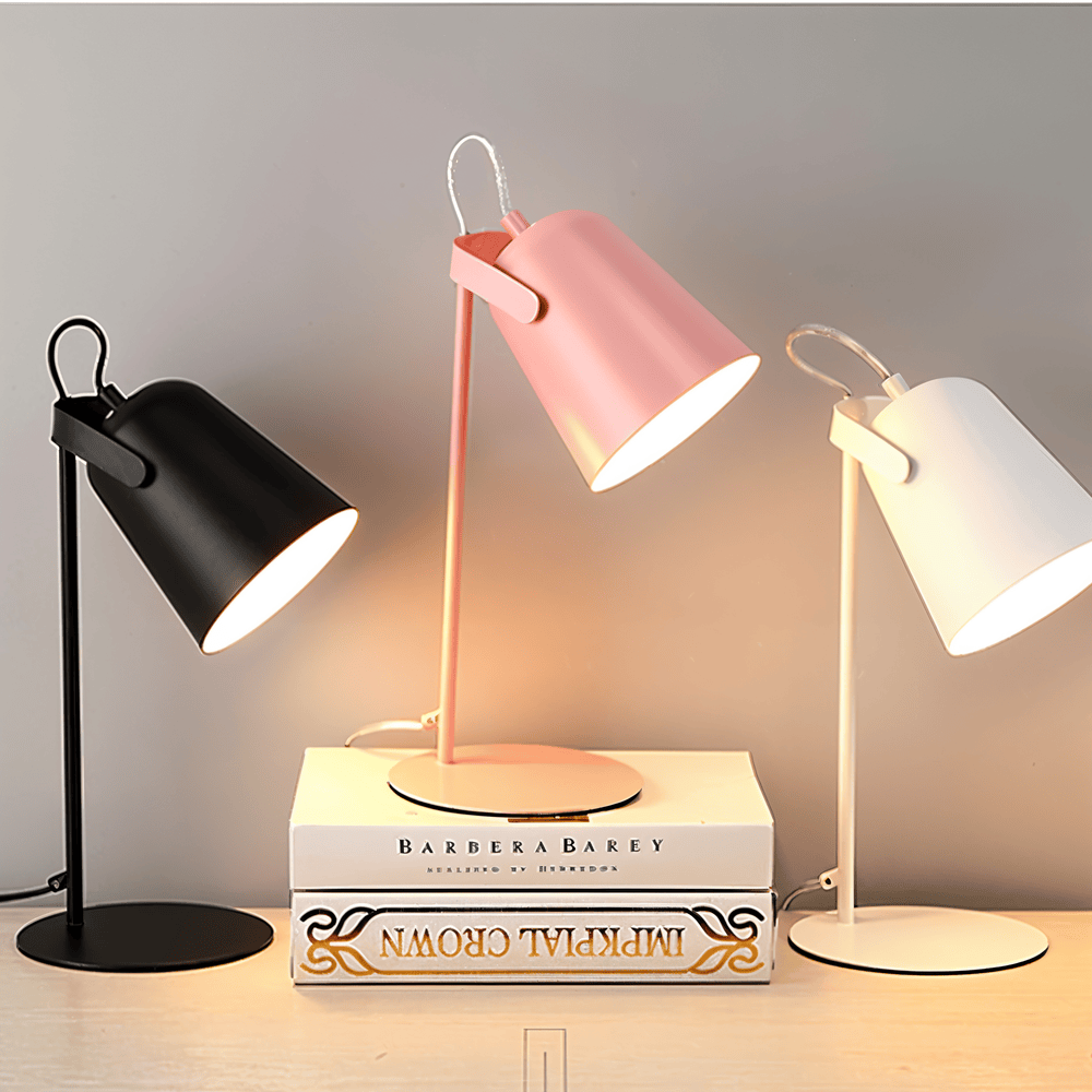 Nordisk gul bordslampa – justerbar skrivbordslampa för hem och kontor