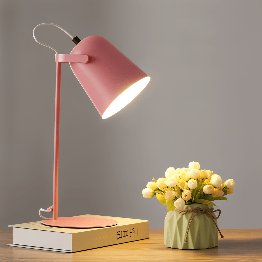 Nordisk gul bordslampa – justerbar skrivbordslampa för hem och kontor