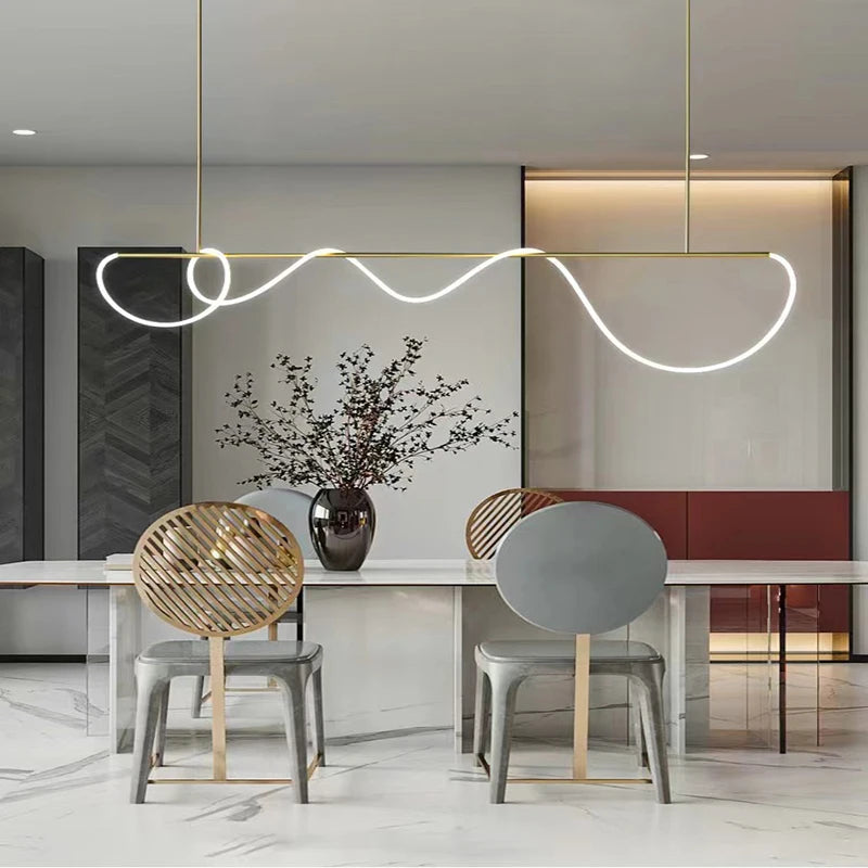 LED Designlampa i Linjär Form - Takpendel