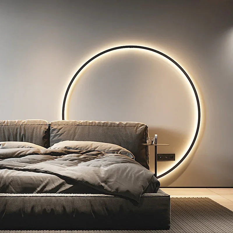 GlowHalo – Minimalistisk Rund Vägglampa LED för Hem & Kontor