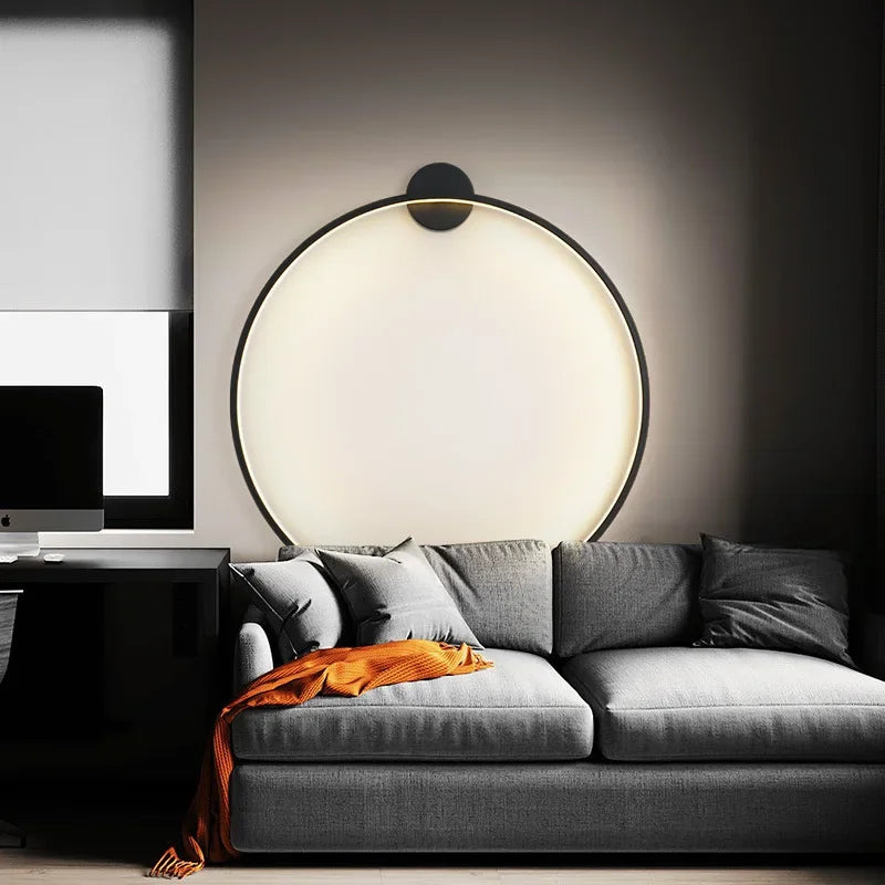 GlowHalo – Minimalistisk Rund Vägglampa LED för Hem & Kontor