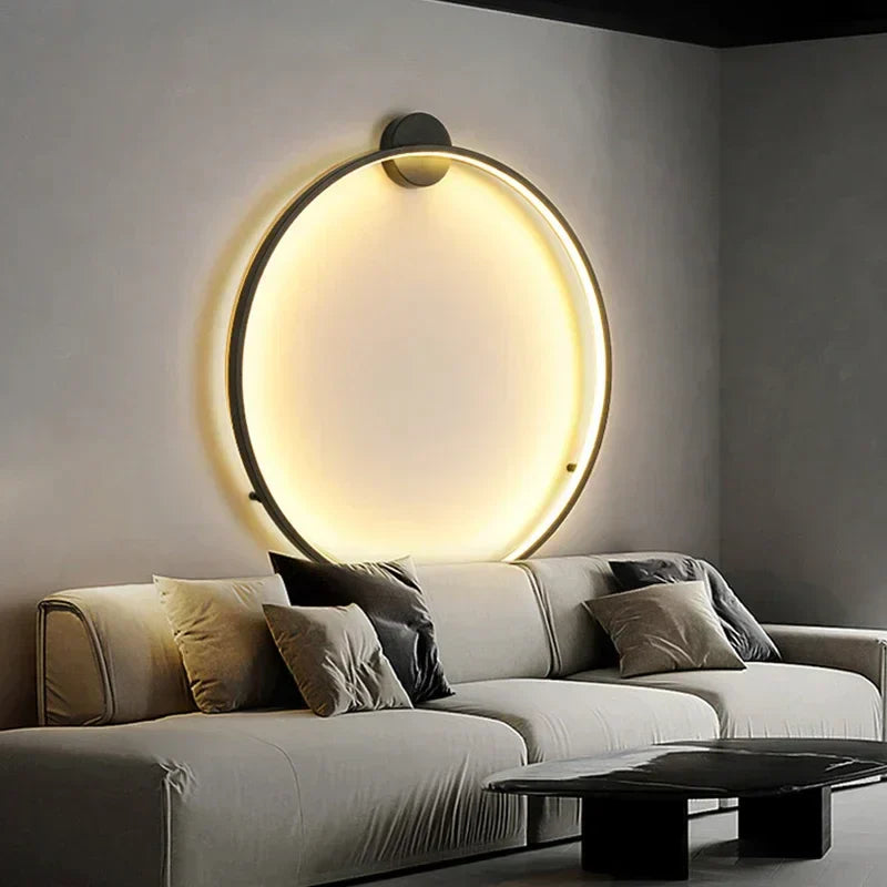 GlowHalo – Minimalistisk Rund Vägglampa LED för Hem & Kontor