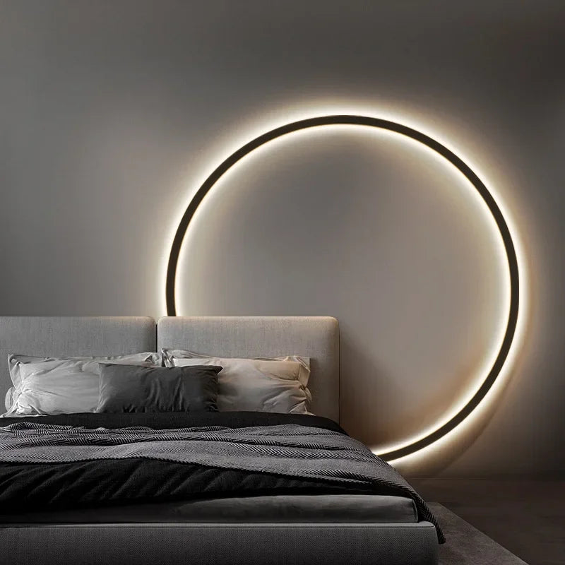 GlowHalo – Minimalistisk Rund Vägglampa LED