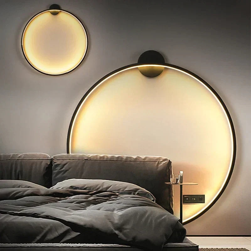 GlowHalo – Minimalistisk Rund Vägglampa LED för Hem & Kontor