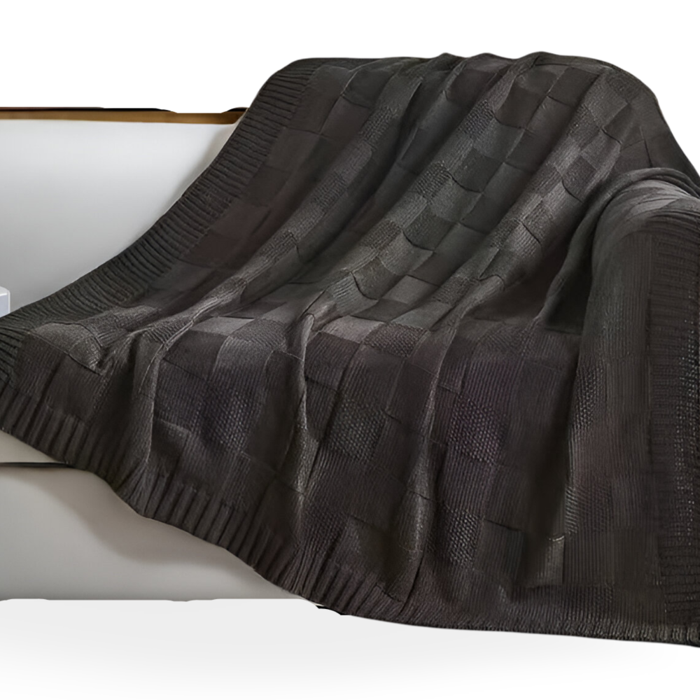 MonoWeave Pläd – Elegant Stickad Filt