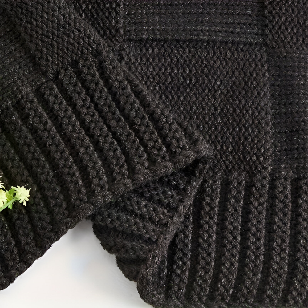 MonoWeave Pläd – Elegant Stickad Filt