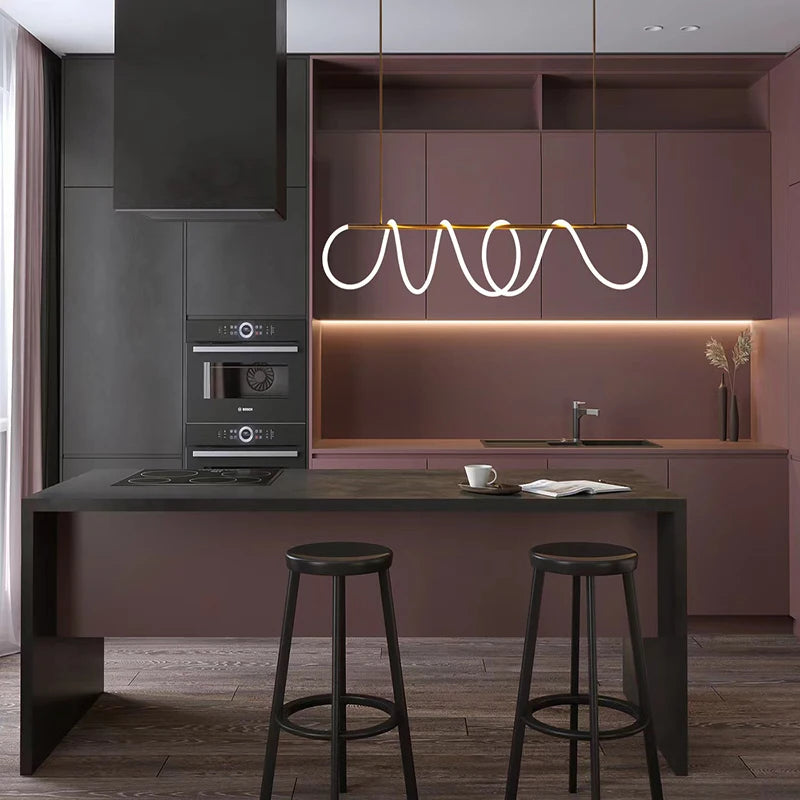 LED Designlampa i Linjär Form - Takpendel