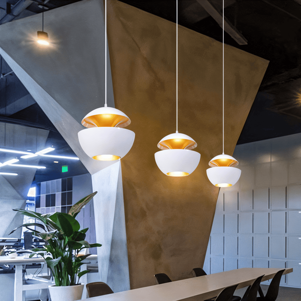 Svartvit solhängande lampa – konstnärlig E27 hängande lampa för hemmet