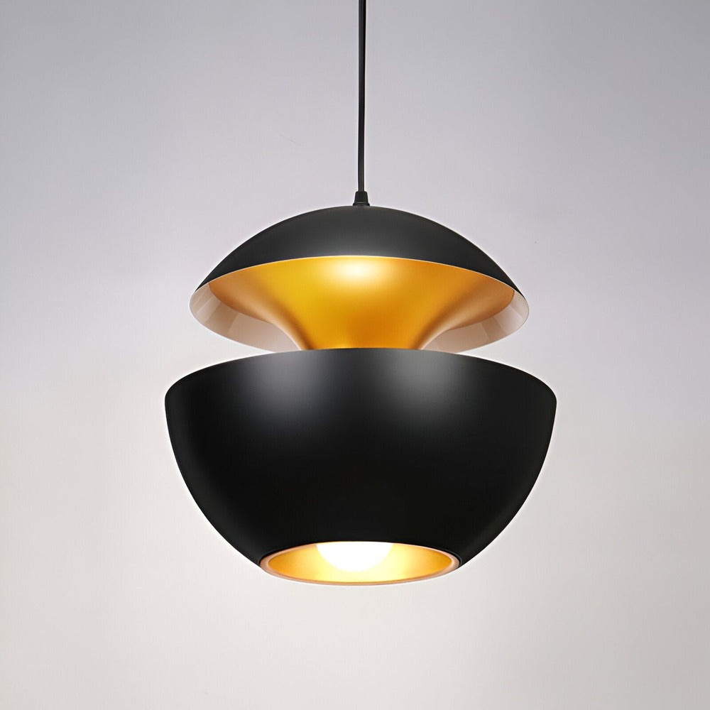 Svartvit solhängande lampa – konstnärlig E27 hängande lampa för hemmet