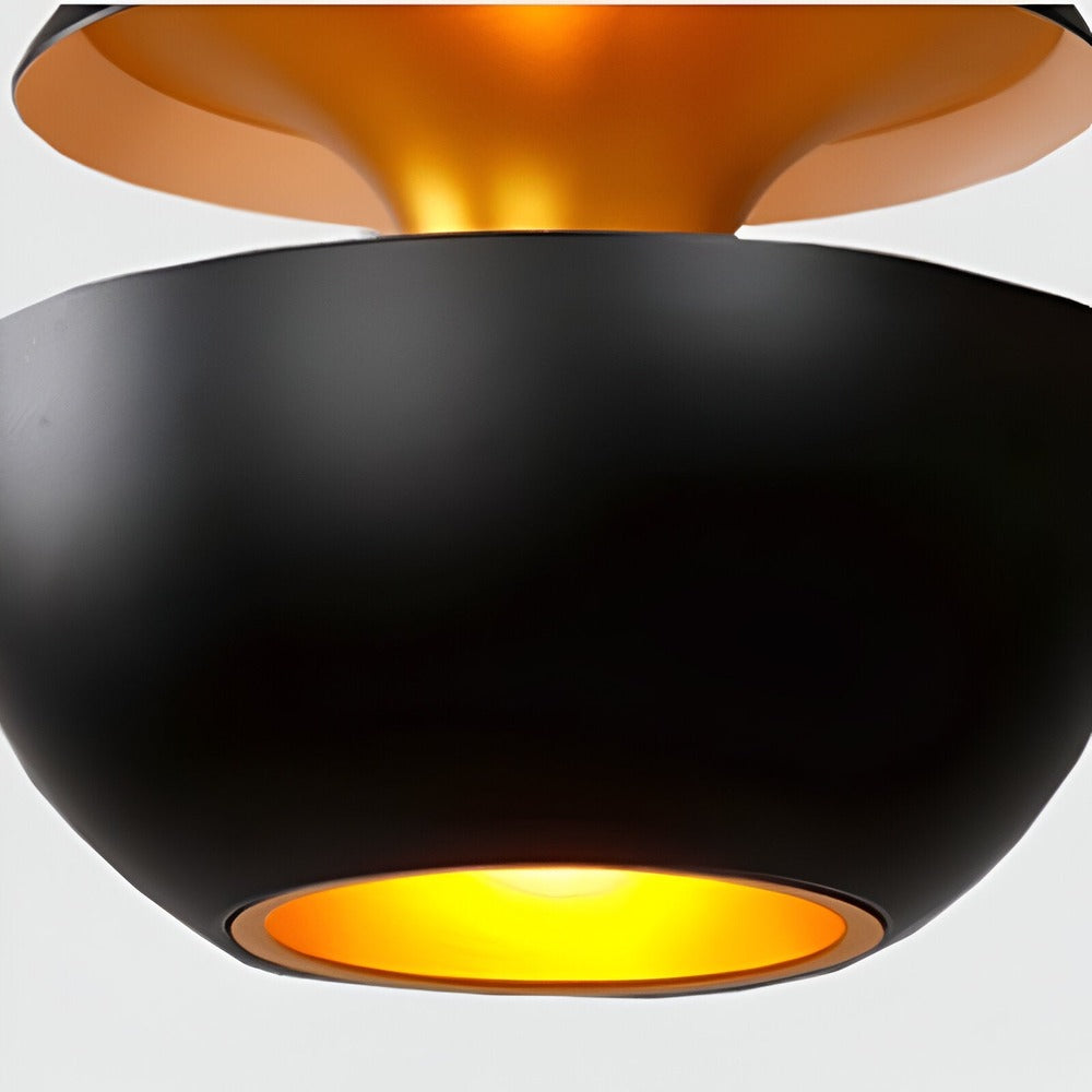 Svartvit solhängande lampa – konstnärlig E27 hängande lampa för hemmet