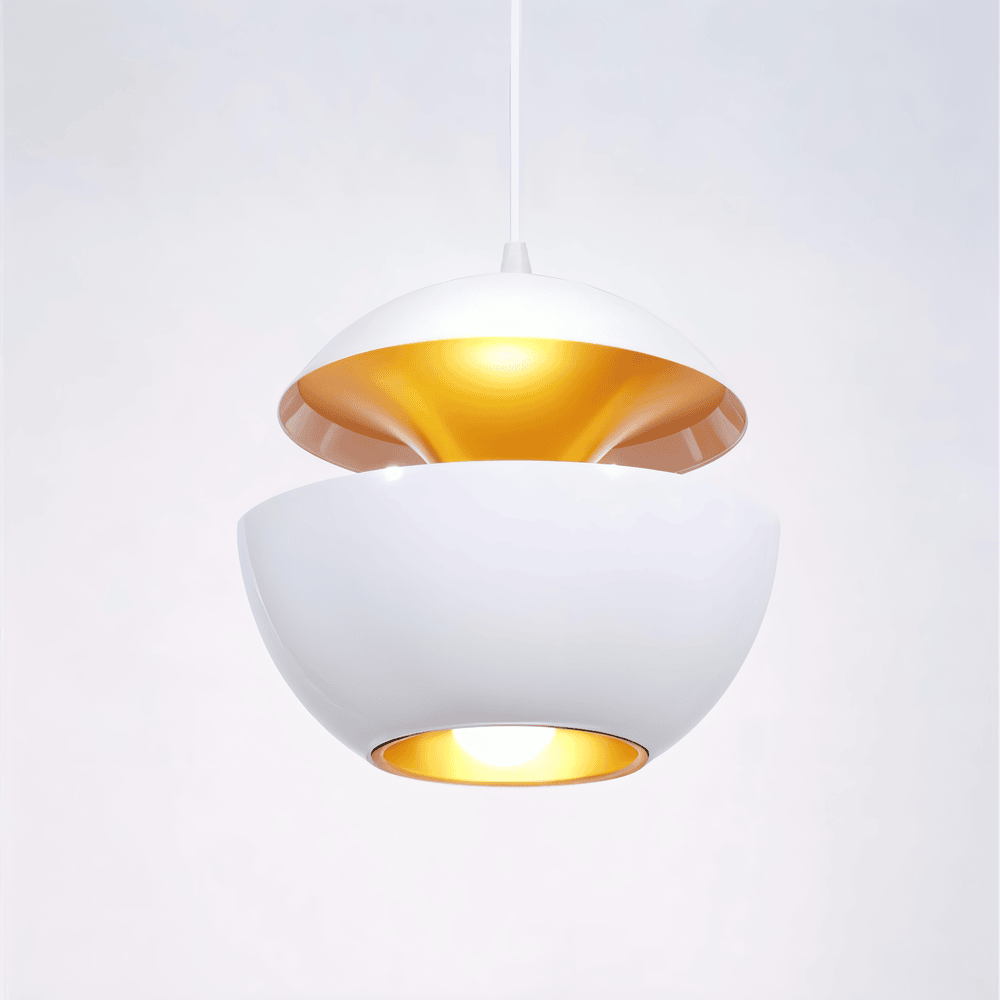 Svartvit solhängande lampa – konstnärlig E27 hängande lampa för hemmet