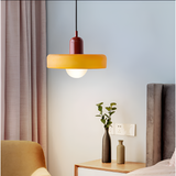 Justerbar färgglad hängande taklampa i glas – modern inredningsbelysning