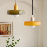 Justerbar färgglad hängande taklampa i glas – modern inredningsbelysning