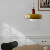 Justerbar färgglad hängande taklampa i glas – modern inredningsbelysning