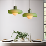 Justerbar färgglad hängande taklampa i glas – modern inredningsbelysning