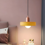 Justerbar färgglad hängande taklampa i glas – modern inredningsbelysning