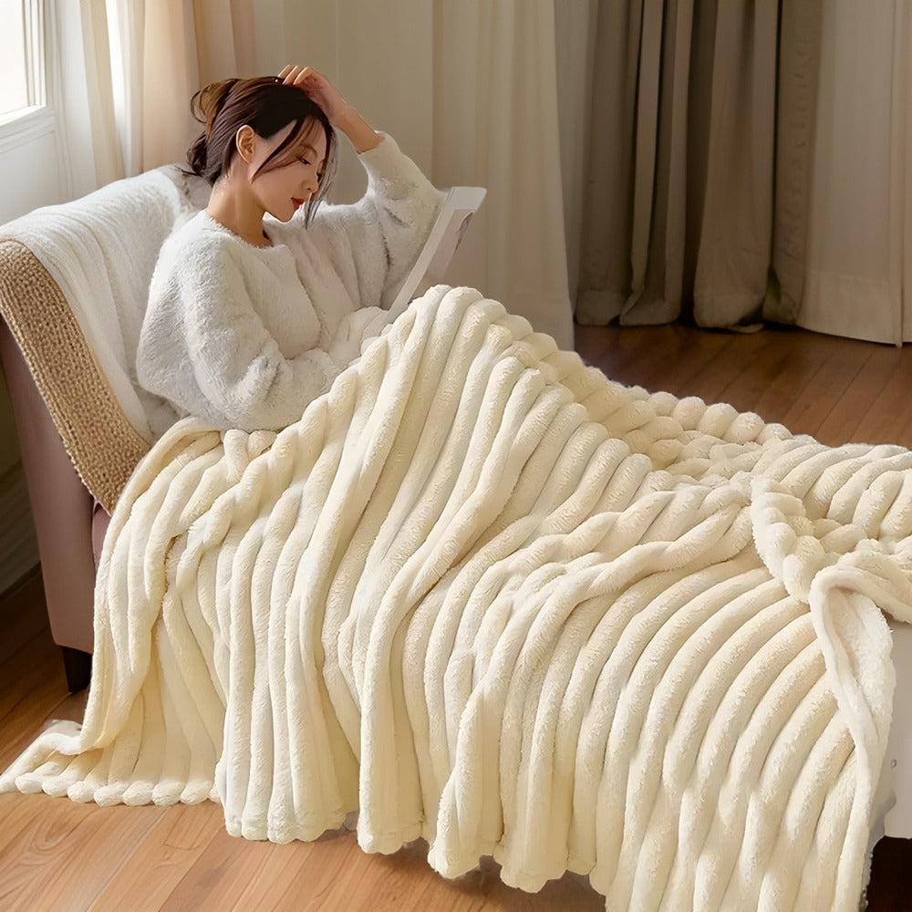 WarmNest – Lyxig Plyschfleecefilt för Soffan och Vardagsrummet