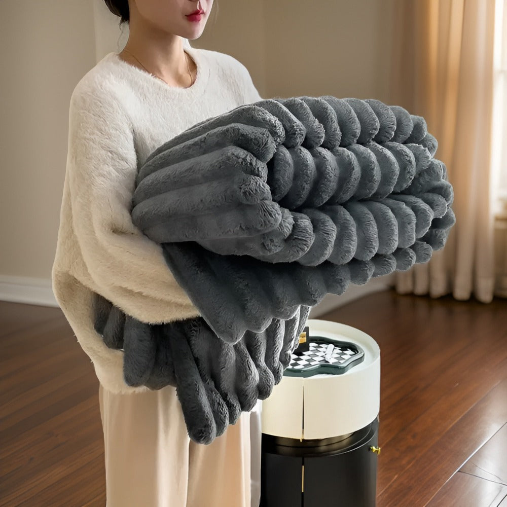 WarmNest – Lyxig Plyschfleecefilt för Soffan och Vardagsrummet