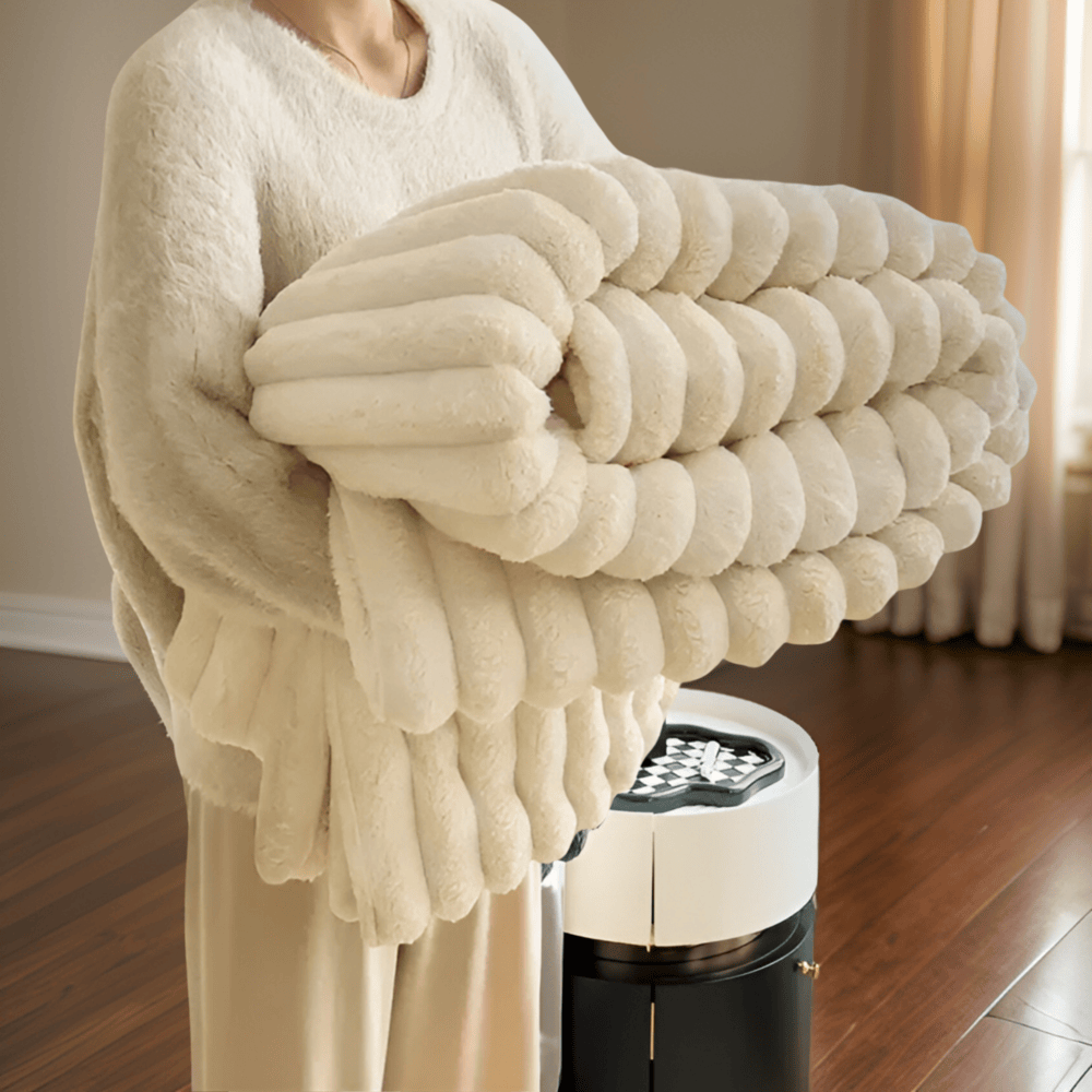 WarmNest – Lyxig Plyschfleecefilt för Soffan och Vardagsrummet