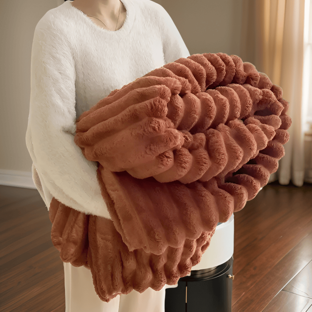 WarmNest – Lyxig Plyschfleecefilt för Soffan och Vardagsrummet