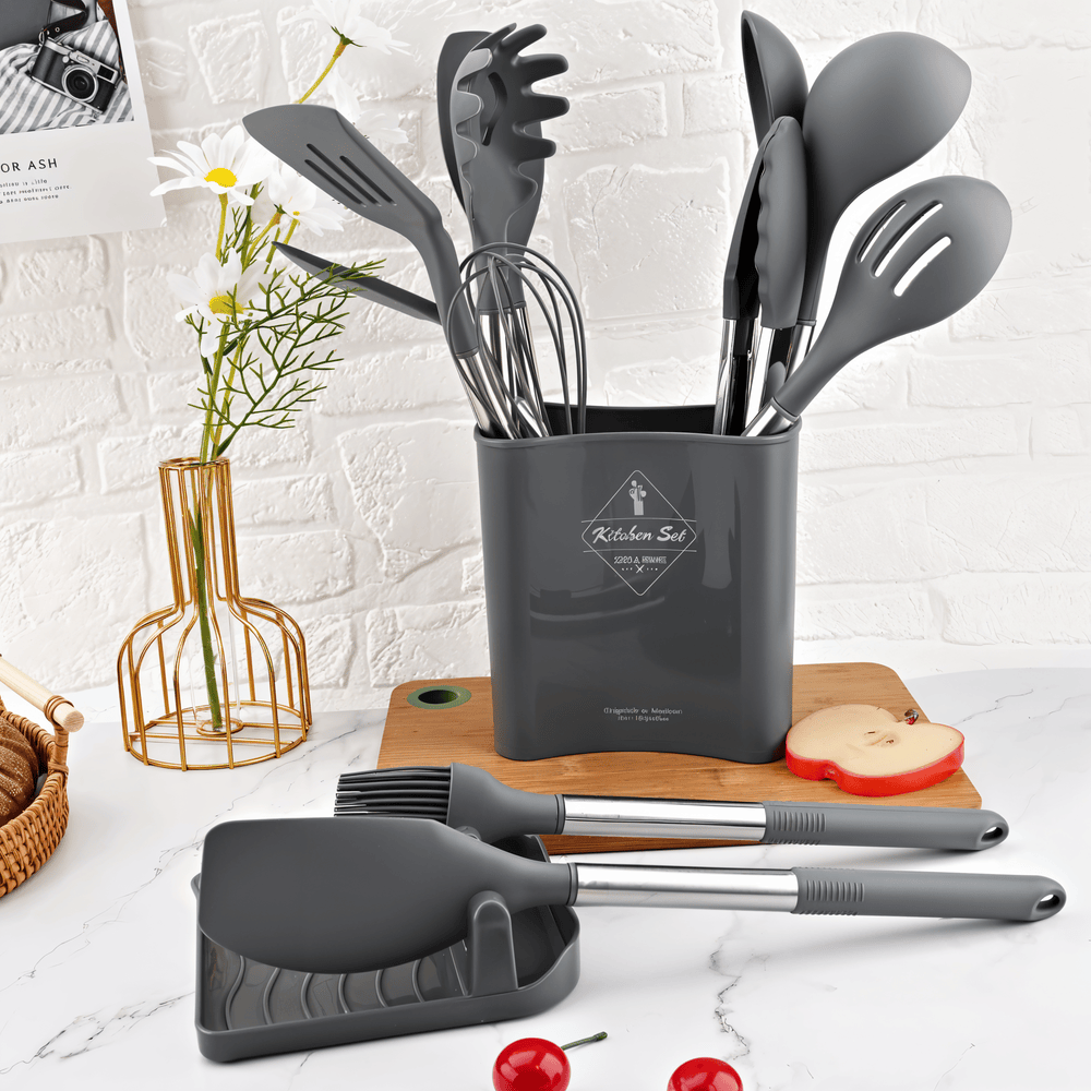 KitchenPro Silikon Köksredskap – Komplett 12 delars set