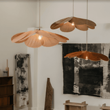 Vintage taklampa med blomdesign i tyg – hänglampa för vardagsrum