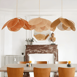 Vintage taklampa med blomdesign i tyg – hänglampa för vardagsrum