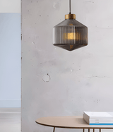 Aurelia Prism Pendellampa – Räfflad Glas Taklampa i Vintage Modern Stil
