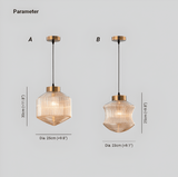 Aurelia Prism Pendellampa – Räfflad Glas Taklampa i Vintage Modern Stil
