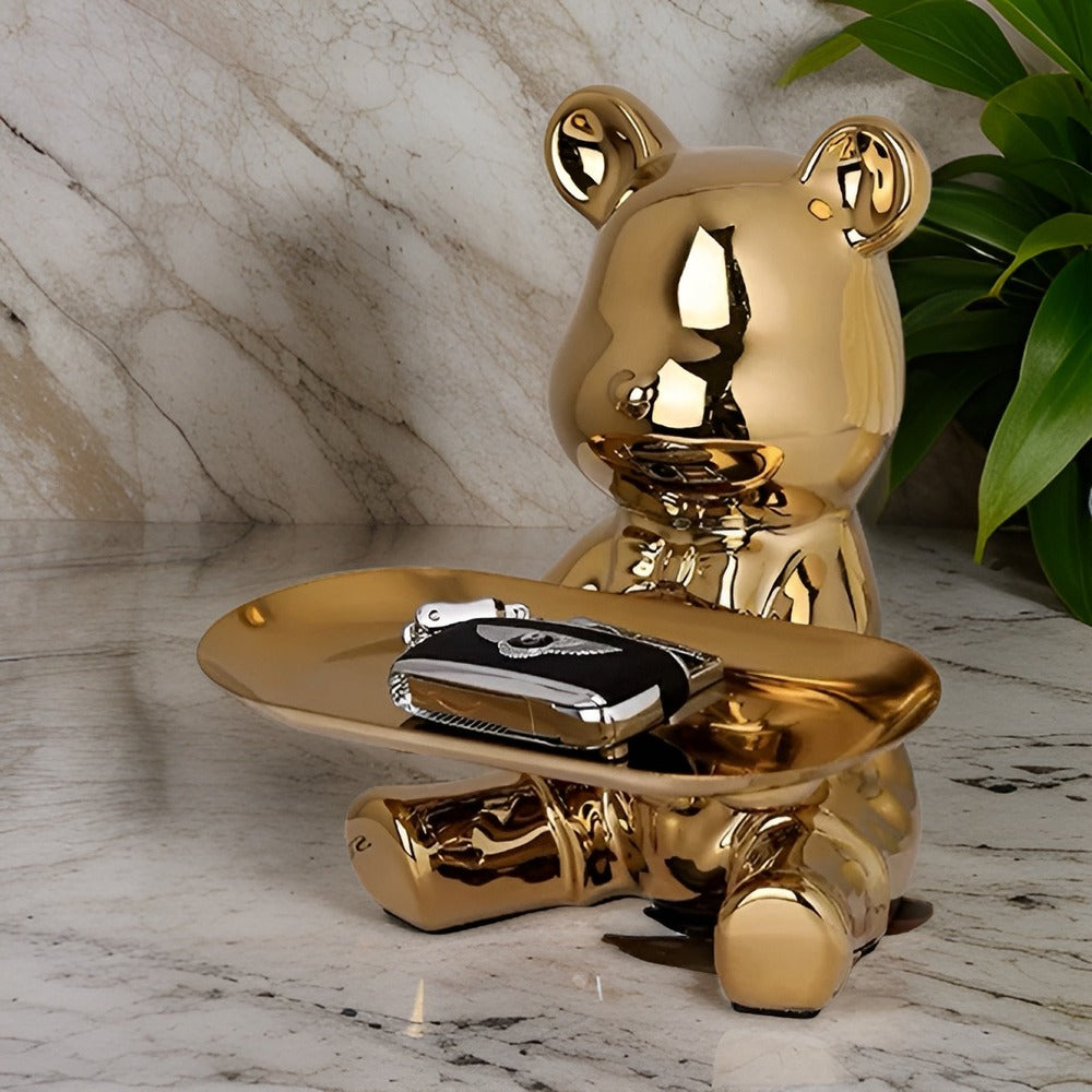 LuxeBear Bricka – Elegant Keramik med Skulptural Design