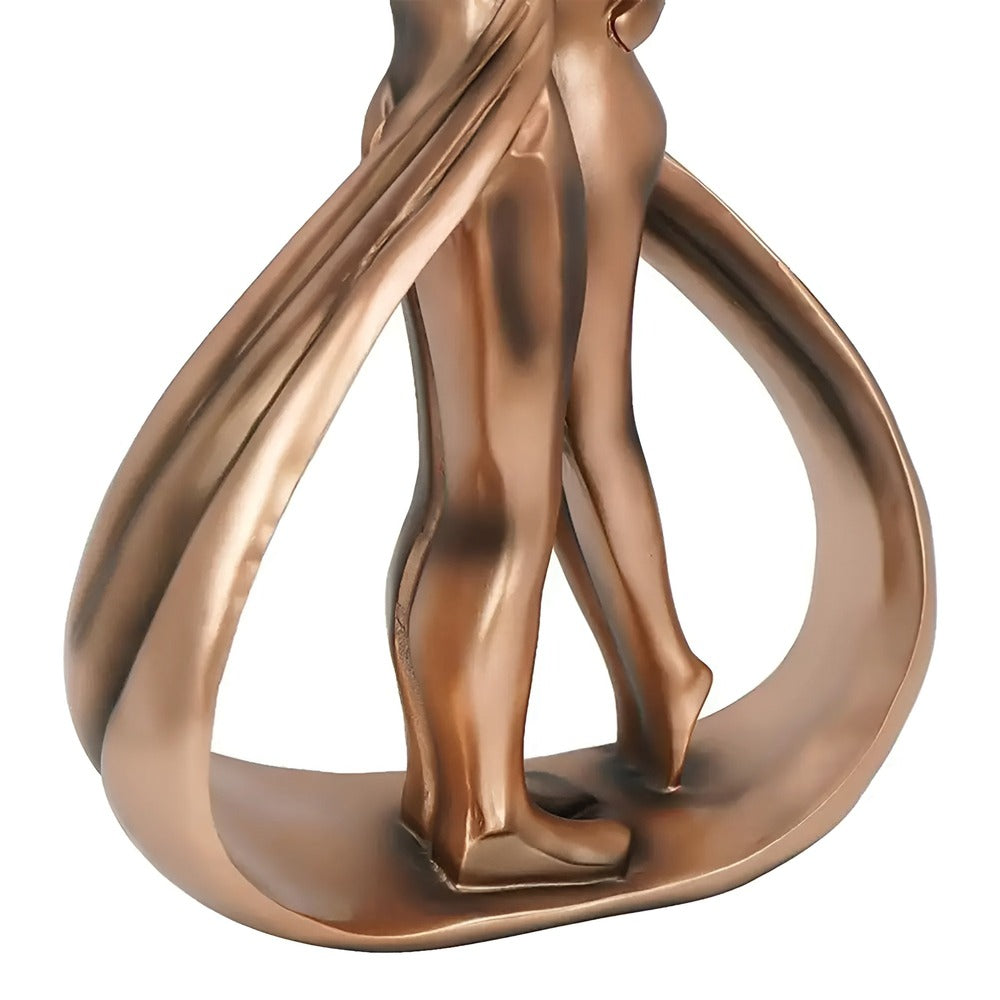 Lovers' Embrace – Konstnärlig Skulptur av Kyssande Par