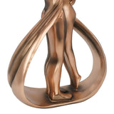 Lovers' Embrace – Konstnärlig Skulptur av Kyssande Par