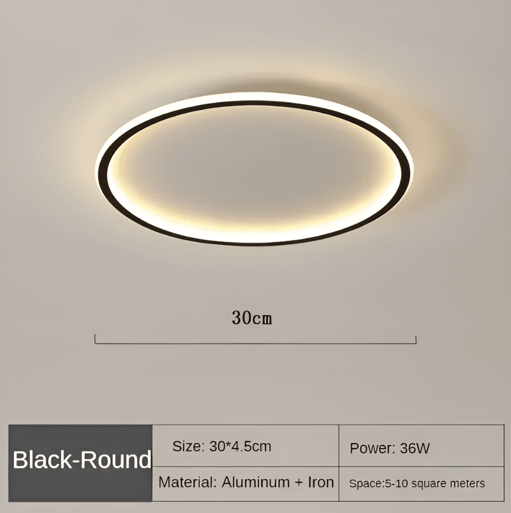 Rund dimbar LED-taklampa – modern belysning för vardagsrum och sovrum