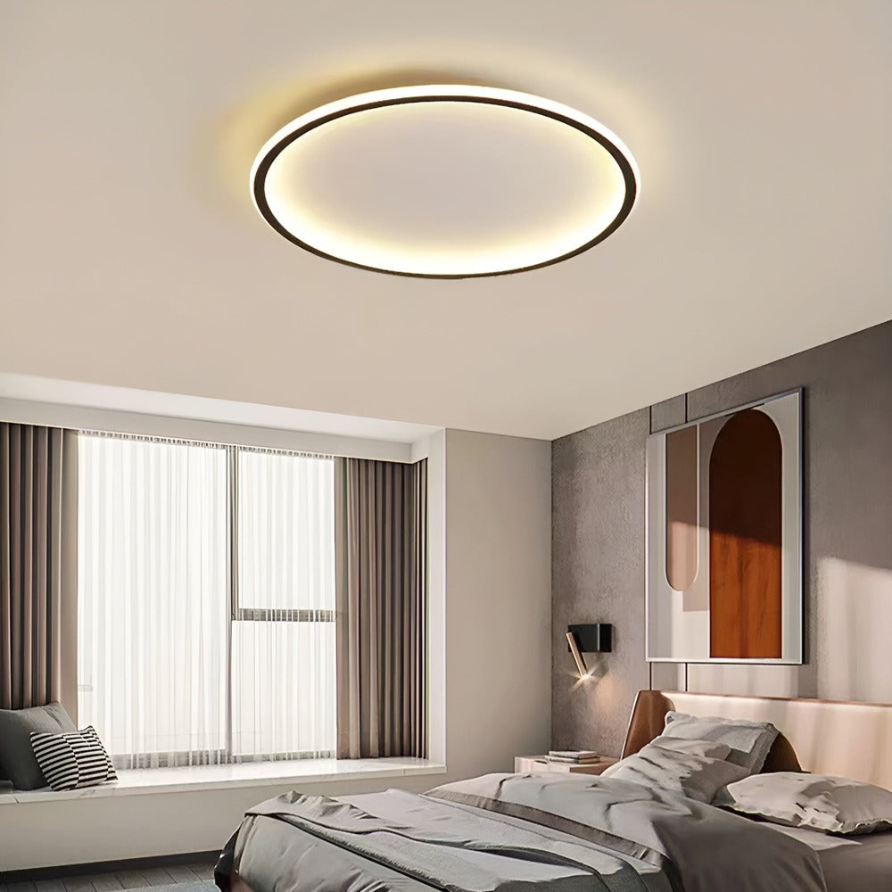Rund dimbar LED-taklampa – modern belysning för vardagsrum och sovrum