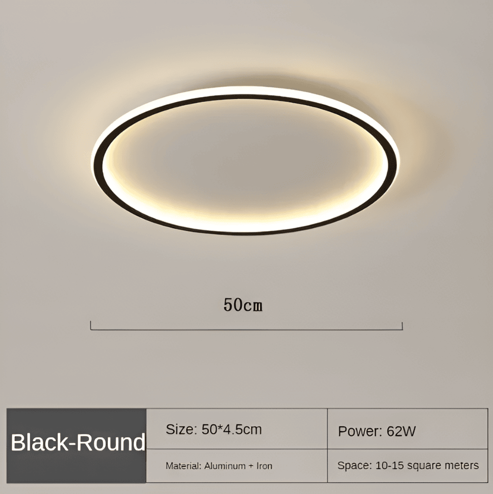 Rund dimbar LED-taklampa – modern belysning för vardagsrum och sovrum