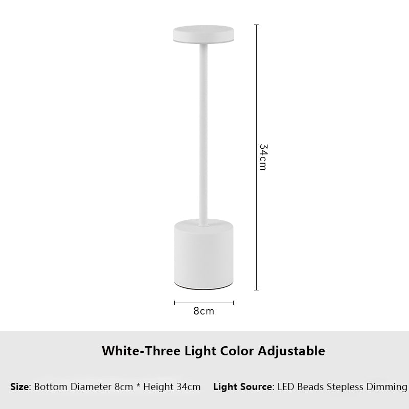 Enkel Touch LED Bordslampa – Uppladdningsbar & Justerbar i 3 Färger