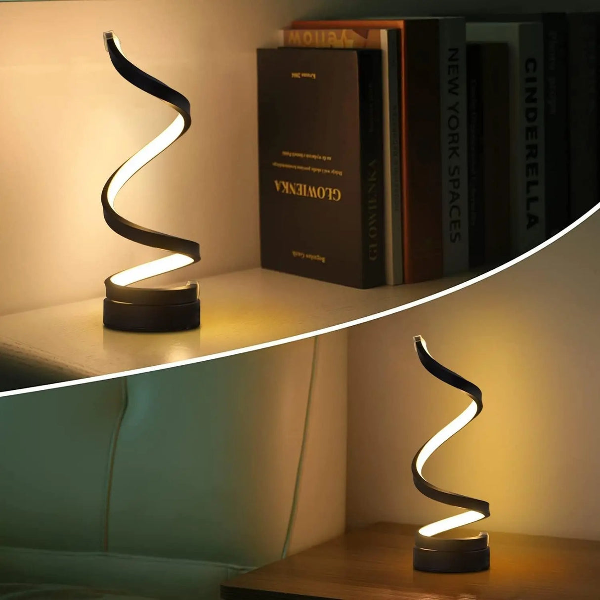 Modern Spiral LED Bordslampa – Dimbara