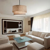 LinenForm Taklampa – Minimalistisk Tygpendel i Modern Design