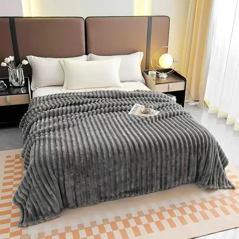CozyDual – Dubbelsidig Filt i Enfärg, Varm och Hudvänlig - UTFÖRSÄLJNING