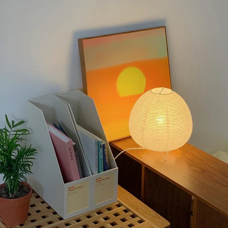 ZenLight Bordslampa – Japansk Rislampa i Modern Design