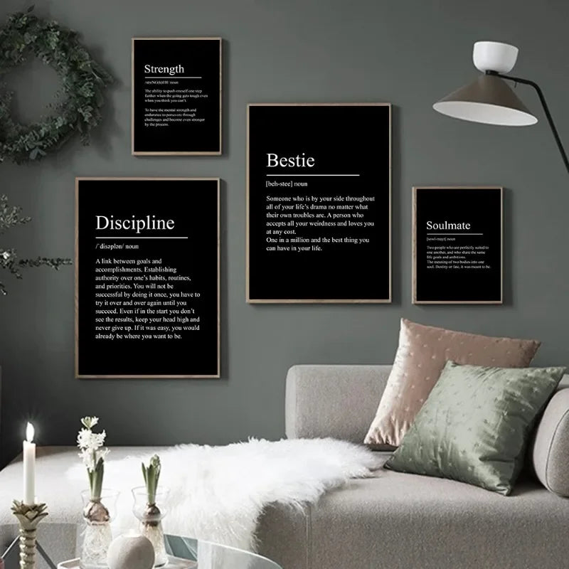 Success & Focus – Minimalistisk Motivationsposter på Canvas