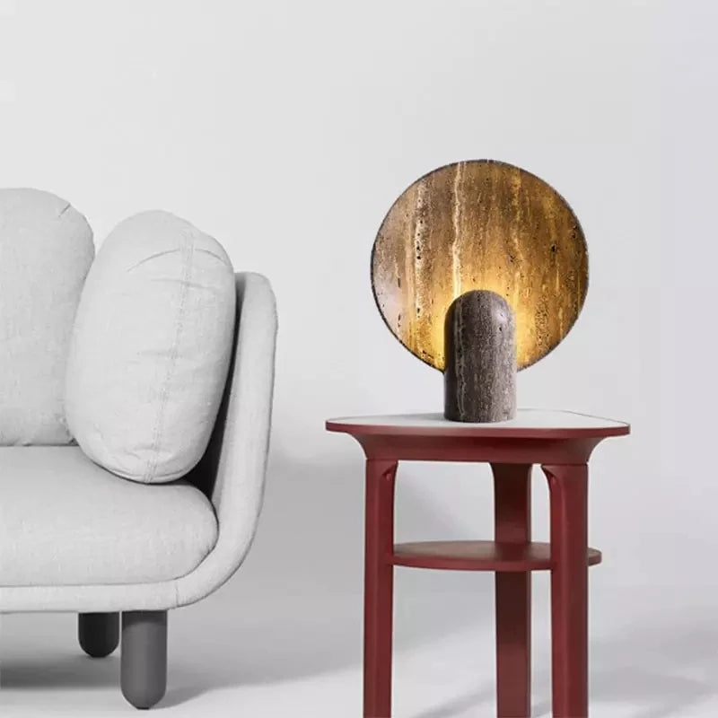 TravertineGlow Bordslampa – Modern Nordisk Lampa