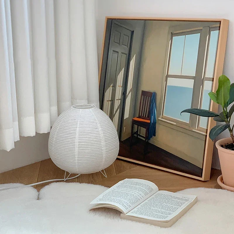 ZenLight Bordslampa – Japansk Rislampa i Modern Design