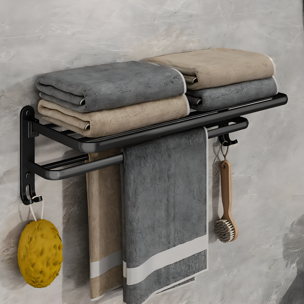 SteelForm Handdukshållare – Modern & Praktisk med Krok