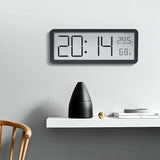 LED-väggklocka med temperatur och fuktighet – modern heminredning